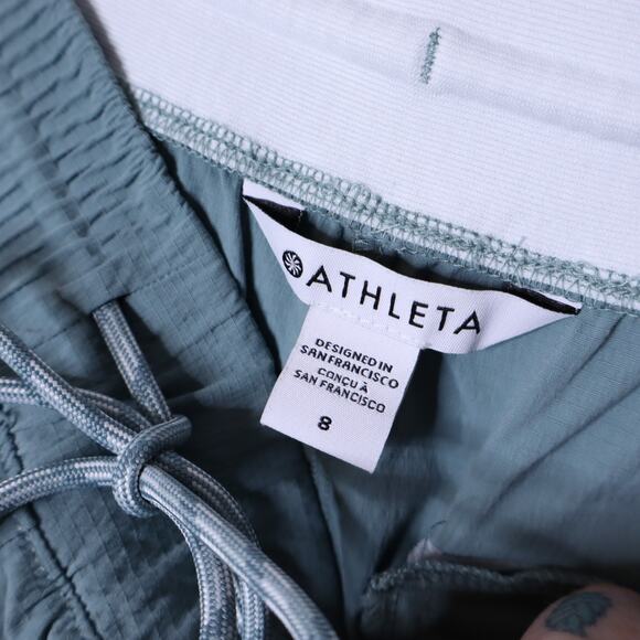 ATHLETA Trekkie Straight Crop Pant Minimalist Grey Lightweight Casual Women's 8 - Picture 10 of 12